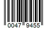 Barcode 00479455