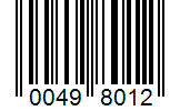 Barcode 00498012