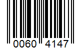 Barcode 00604147