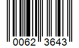 Barcode 00623643