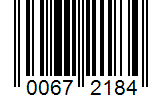 Barcode 00672184