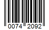 Barcode 00742092