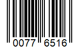 Barcode 00776516