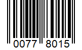 Barcode 00778015
