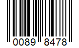 Barcode 00898478