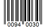 Barcode 00940030