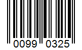 Barcode 00990325