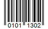 Barcode 01011302