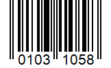 Barcode 01031058