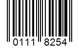 Barcode 01118254
