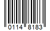 Barcode 01148183