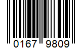 Barcode 01679809