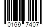 Barcode 01697407