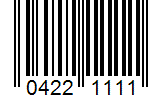 Barcode 04221111