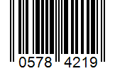 Barcode 05784219