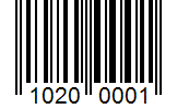 Barcode 10200001