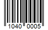 Barcode 10400005