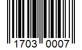 Barcode 17030007