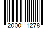 Barcode 20001278