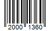 Barcode 20001360