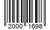 Barcode 20001698