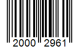 Barcode 20002961