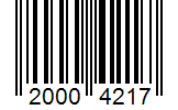 Barcode 20004217