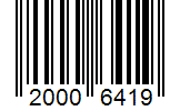Barcode 20006419