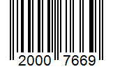 Barcode 20007669