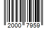 Barcode 20007959