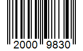 Barcode 20009830