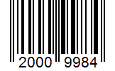 Barcode 20009984