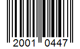 Barcode 20010447