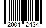 Barcode 20012434