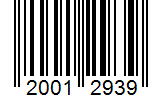 Barcode 20012939