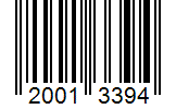 Barcode 20013394
