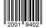 Barcode 20019402