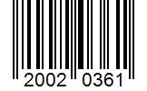 Barcode 20020361