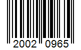 Barcode 20020965