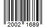 Barcode 20021689