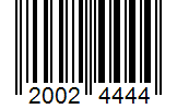 Barcode 20024444