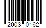 Barcode 20030162