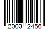 Barcode 20032456