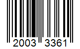 Barcode 20033361