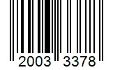 Barcode 20033378