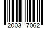 Barcode 20037062