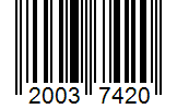 Barcode 20037420