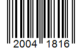 Barcode 20041816