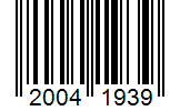 Barcode 20041939