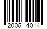 Barcode 20054014